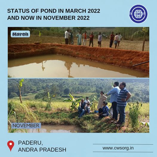 Status of pond 8 months back and now in Paderu !