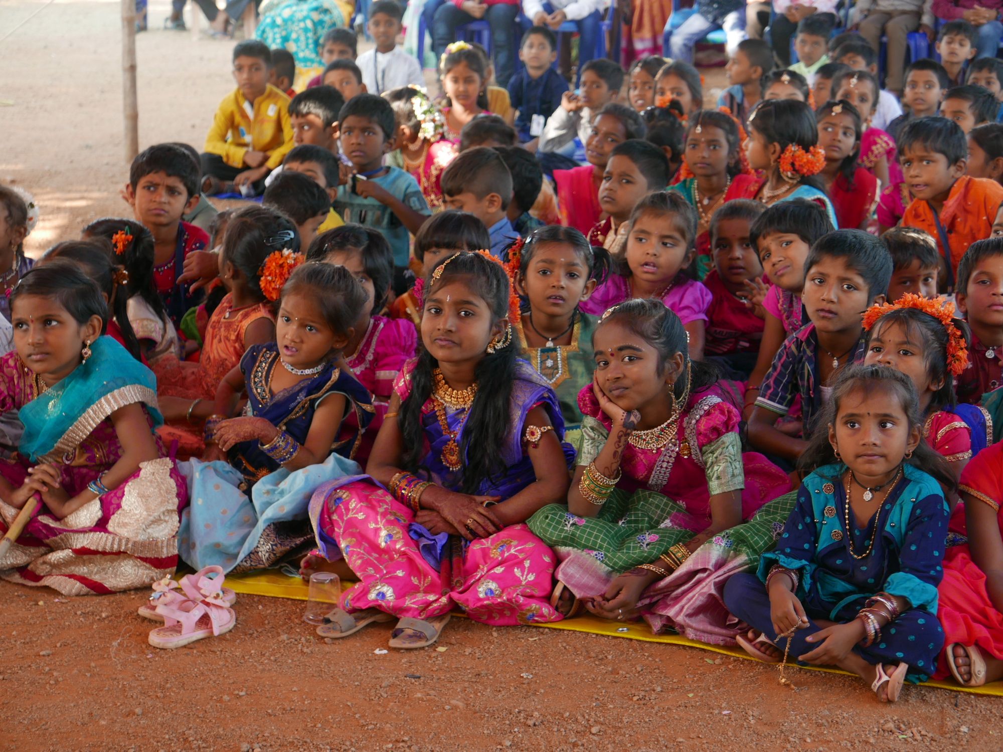 Visite de l'école "Rising Sun Talents School" à Chinnagudur (Telangana, Inde)